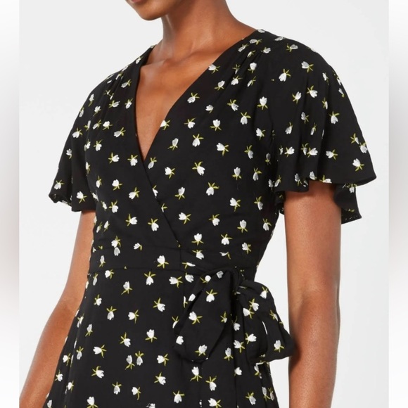 Jill Stuart Womens Floral Short Sleeve V Neck Mini Sheath Dress 22775 - Picture 3 of 14